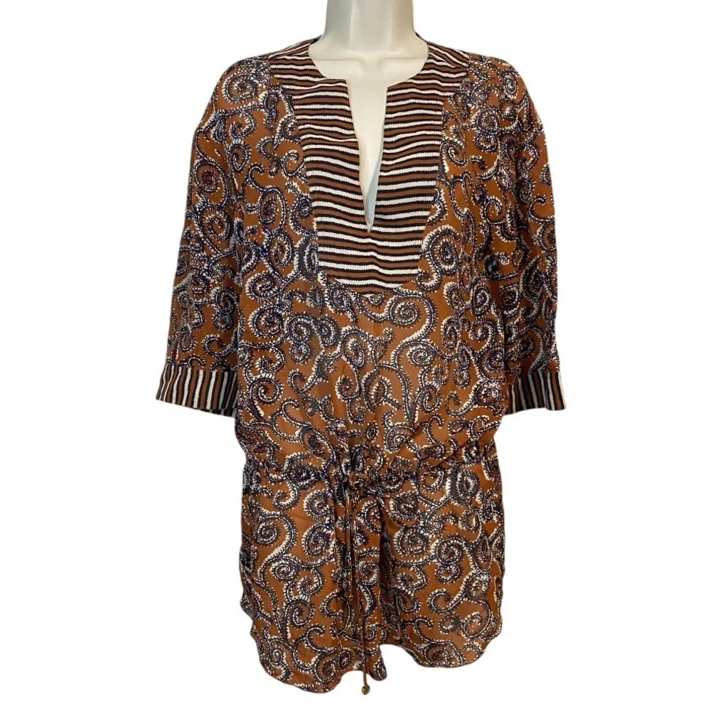 Tory Burch Sapello Paisley Silk Tunic - S China